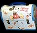 Collectable Disney Mickey Mouse Tin Dome Lunch Box-Large Workmans Carry All Tin - Lun...