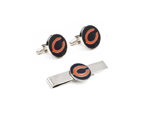 NFL Chicago Bears Cufflinks and Tie Bar Gift Set