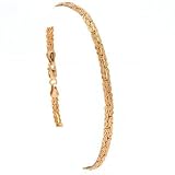 14K Rose Gold Byzantine Chain Bracelet Link Jewelry 10