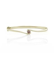 .11ct Cognac Diamond Accented Bracelet 14k Gold