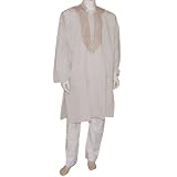 Men Cotton Clothing Embroidered Kurta Pajama Size L Chest 42 inches