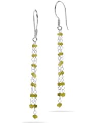 2.00 Cts Yellow Diamond Earrings in 18K White Gold