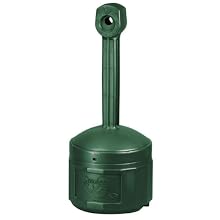 Justrite 26800D High Density Polyethylene (HDPE) Cease-Fire Deco Cigarette Butt Receptacle, 4 Gallon Capacity