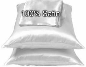 Liquidations Center Satin Standard/Queen Size Pillowcase Cover 2 pc. - White Color