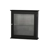 Elite Home Fashions Chesterfield Collection Medicine Cabinet with Tempered-Glass Door, Espresso