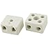 uxcell&reg; 2 Pcs Wire Connector 2 Position Dual Row Ceramic Terminal Block 16A