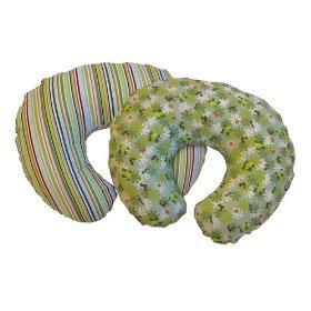 Boppy Bare Naked Pillow with 2 Slipcovers Rainforest/ Rainforest Stripe