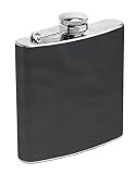 True Fabrications Flask (6 oz) with black leather (faux)