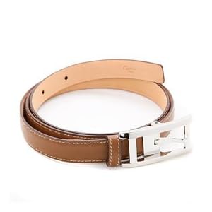 Buy Mini Tank Brown Cowhide Leather Belt: Brown Cowhide Leather by Cartier