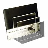 Kantek AD-45 Clear acrylic desk file sorter, three 2 compartments, 8w x 6-1/2d x 7-1/2h
