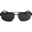 A|X Square Logo Aviator Sunglasses - Armani Exchange Men's Full Rim Sports Eyewear - Black/Green