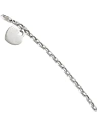 14k White gold Leslies Heart Bracelet