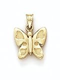 14K Butterfly W/Carved Hearts - GH14452