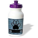Doreen Erhardt Animal Print Collection - Cheetah Print Paw in Turquiose - Water Bottles