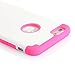iPhone 6 Case, oneCase™ Hybrid High Impact Shockproof Protective Case Hard Plastic+Soft Silicon Rubber Armor Defender Case Cover for Apple iPhone 6 4.7 inch Screen with Stylus & Screen Protector (2 piece-White/Rose Red)