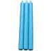 3x Turquoise Dinner Candles