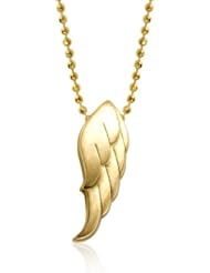 Alex Woo "Little Faith" 14k Yellow Gold Wing Pendant Necklace, 16"
