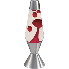 Lava Lite 52 oz Lava Lamp - Red Clear Silver by Lava Lite