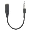 Headphone Adapter for Apple iPhone Recessed Jack, 3.5mm Male Female Extension Plug - Black