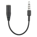 Headphone Adapter for Apple iPhone Recessed Jack, 3.5mm Male Female Extension Plug - Black