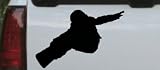 Snowboarding Sports Car Window Wall Laptop Decal Sticker -- Black 6in X 4.0in