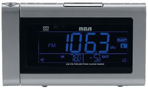 RCA RP5440 SmartSnooze Dual Wake AM/FM Clock Radio with Time Projector
