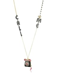 Betsey Johnson "Film Noir" Call Me Telephone Pendant Necklace Long Necklace