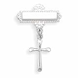 Baptismal Pin with Cross Charm