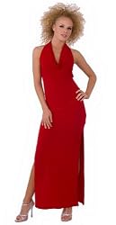 Backless Sexy Long Evening Club Cocktail Halter Dress from Hot Fash Dresses - TONIGHT Red