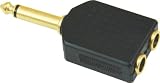American Recorder ( ART ) 1 / 4 &acute; Male Mono to Two 1 / 4 &acute; Female Adapter, Gold - B0018SQ6AG
