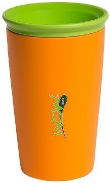 Wow Cup for Kids - NEW Innovative 360 Spill Free Drinking Cup - BPA Free - 9 Ounce (Orange) by Wow Kids