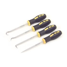 Click here to buy 4-Piece Precision Pick and Hook Set - Non-Slip Handles - LIFETIME WARRANTY by MICHIGAN.