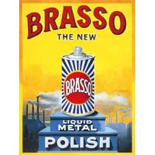 Brasso - The New Liquid Metal Polish - Large Metal Sign