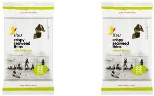 (2 PACK) - Itsu Wasabi Crispy Seaweed Thins Multipack| (5x3) x 6 (gx)x |2 PACK - SUPER SAVER - SAVE MONEY