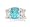 Soft Rectangle Caribbean Quartz Scroll Design Ring- Size 6