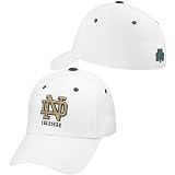 Top of the World Notre Dame Fighting Irish White 1-Fit Stretch Cap by Top of the World