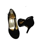 TWELFTH STREET by CYNTHIA VINCENT Marlene Heels in Black Suede