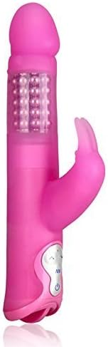 EL-HT-R2 - Rotating Rabbit with Pleasure Beads - Pink by Hustler Toys