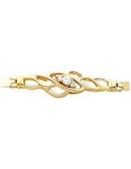 Jewelplus 1/10 ct tw Diamond Bracelet 14K Yellow 1/10 Ct Tw