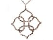 18k White Gold Plated Black Rhodium Diamond Maltese Cross 1.5" Wide Ct.tw 0.85