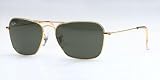RAY BAN 3136 CARAVAN 001 GOLD AVIATOR SUNGLASSES