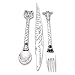 SAFARI CHILD 3 PC SET - SAFARI CHILD SPOON, FORK, KNIFE, SILVERPLATED