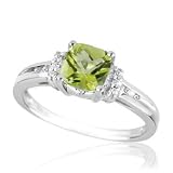 Peridot and Diamond Ring