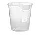 Rubbermaid Commercial Products 1980400 Round Plastic Food Storage Container, White Label, 8 quart, Clear