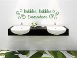 Bubbles sink or bathroom decal, 28 X 7 inches