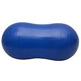 45*90CM PVC Peanut Shape Explosion Proof Fitness Yoga Exercise Ball with Inflatable Pump (Blue)