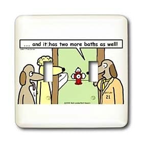 Rich Diesslins Funny Dogs Cartoons - Dog Realtors - Light Switch Covers - double toggle switch