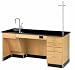 Diversified Woodcrafts 1214K-L-ADA Solid Oak Wood ADA Instructors Desk, Phenolic Resin Top, 6' Width