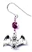 Pink Bat Earrings Sterling Silver Jewelry