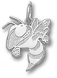 Georgia Tech Yellow Jackets Solid Sterling Silver ''BUZZ'' 3/8'' Pendant